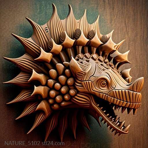 Nature and animals (st Stegosaurus 2, NATURE_5102) 3D models for cnc